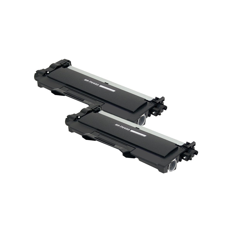 Brother compatible 2 pack TN420, TN450 black toner printer cartridge high yield