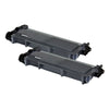 Brother compatible two pack of TN630, TN660 high yield black toner printer cartridge