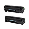 HP 2 pack Q2612A compatible black toner printer cartridge