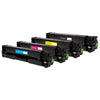 HP set of 4, CF400X Black, CF401X Cyan, CF402X Yellow, CF403X Magenta compatible toner cartridges