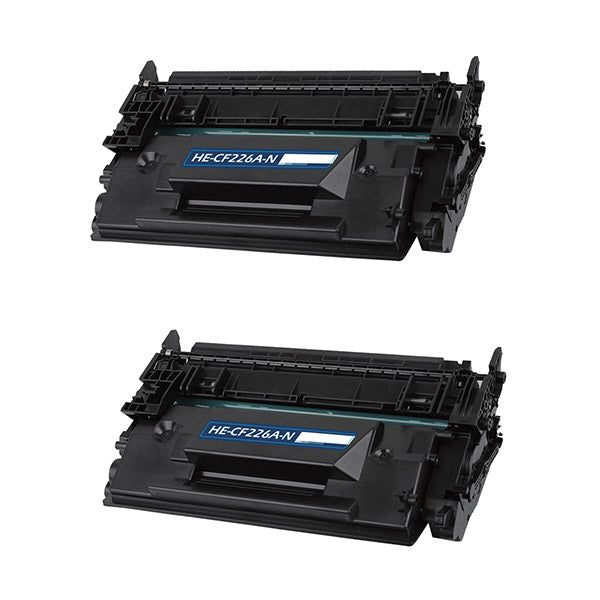 HP 2 pack CF226A compatible black toner cartridge