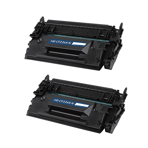 HP 2 pack CF226X compatible high yield black toner cartridge